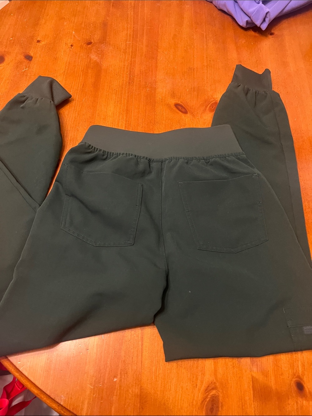 Figs Dark Green Women's Cargo Joggers with Drawstring Waist - Picture 4 of 4